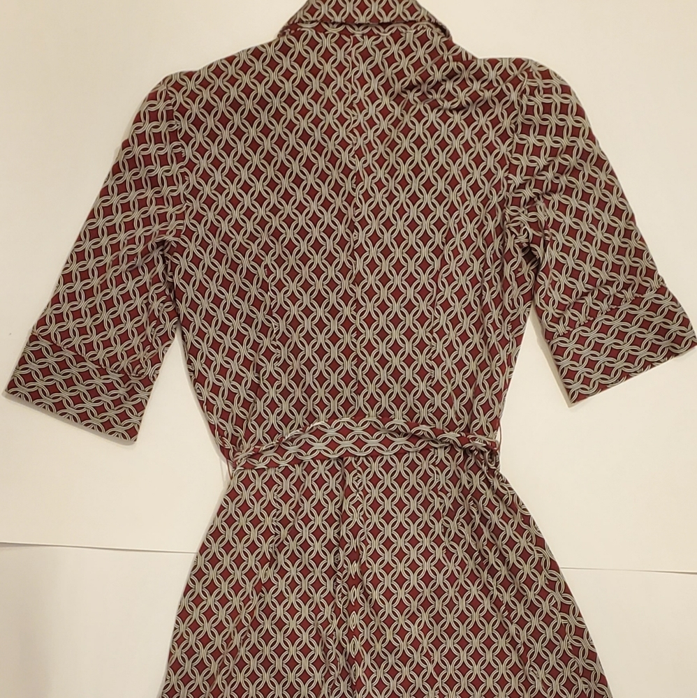 Red Patterned Dress - image 5